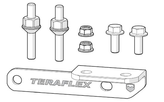 TERAFLEX JL ALUM REAR PASS CB MOUNT KIT - 4997192