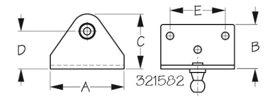 SEA DOG STAINLESS 90  GAS LIFT MOUNT - - 3215821