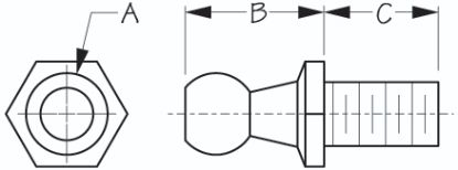 SEA DOG STAINLESS GAS LIFT BALL STUD - - 3215861