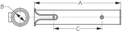 SEA DOG POLYPROPYLENE SIDE MOUNT ROD - 3251211