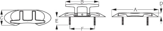 SEA DOG STAINLESS FOLDING CLEAT 4-1/2' - 414041