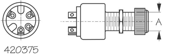 SEA DOG POLY 4-POSITION KEY SWITCH/CAP - 4203751