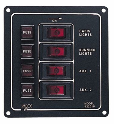 SEA DOG ALUMINUM SWITCH PANEL-VERTICAL - 4220101
