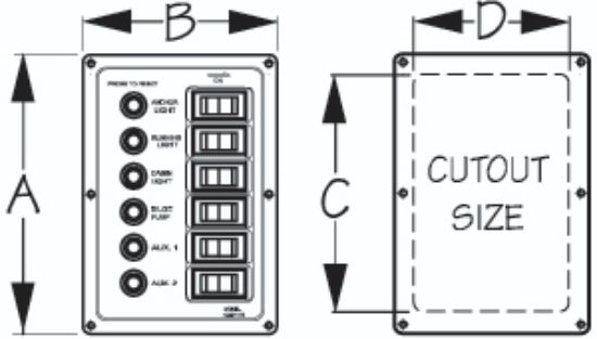 SEA DOG ALUMINUM CIRCUIT BREAKER PANEL - 4228001