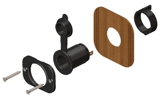 SEA DOG DELUXE POWER SOCKET W/SCREWS & - 4261201