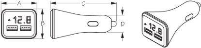 SEA DOG SQUARE DUAL USB POWER PLUG - 4265131