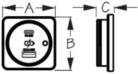 SEA DOG USB-A/USB-C SQUARE SURFACE MT - 426531