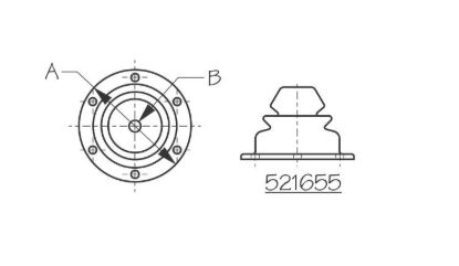 SEA DOG MOTOR WELL BOOT - 5-1/2' - 521655