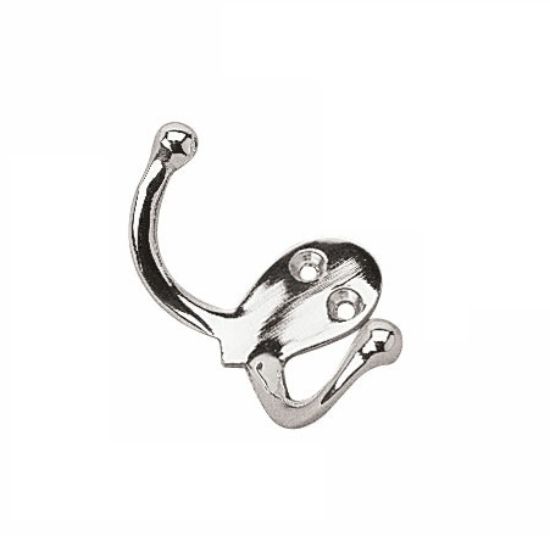 SEA DOG CHROME BRASS DOUBLE COAT HOOK - 6715101