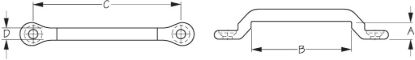 SEA DOG CHROME BRASS TIE DOWN EYESTRAP - 812521