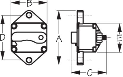 SEA DOG SD-17 CIRCUIT BREAKER PANEL MOUNT 5 - 830193