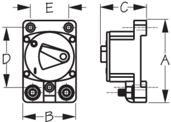 SEA DOG SD-87 CIRCUIT BREAKER SURFACE MOUNT - 830531