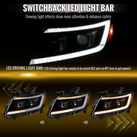 SPEC-D TUNIN CHEVROLET COLORADO PROJECTOR HEADLI - OL15JMSQRS