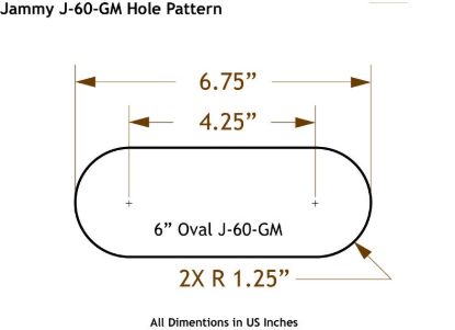 JAMMY 6' OVAL GROMMET FOR 60 SERIES LAMPS - J60GM