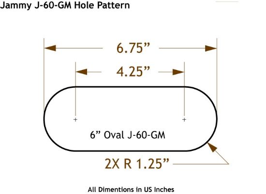 JAMMY 6' OVAL GROMMET FOR 60 SERIES LAMPS - J60GM