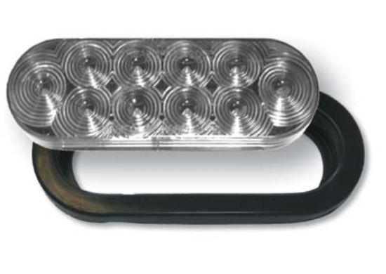 JAMMY RED W/ CLEAR LENS 6' OVAL LED GROMM - J66RCK