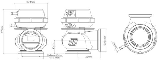 TURBOSMART WG40 COMPGATE 40MM - 7 PS - TS05051006