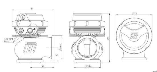 TURBOSMART WG40 GENV COMP-GATE 40MM - 7 PSI BL - TS05521002