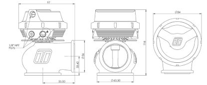TURBOSMART WG45 GENV HYPER-GATE 45 14PSI BLACK - TS05531012