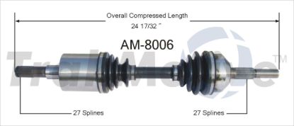 TRAKMOTIVE NEW CV AXLE - AM8006