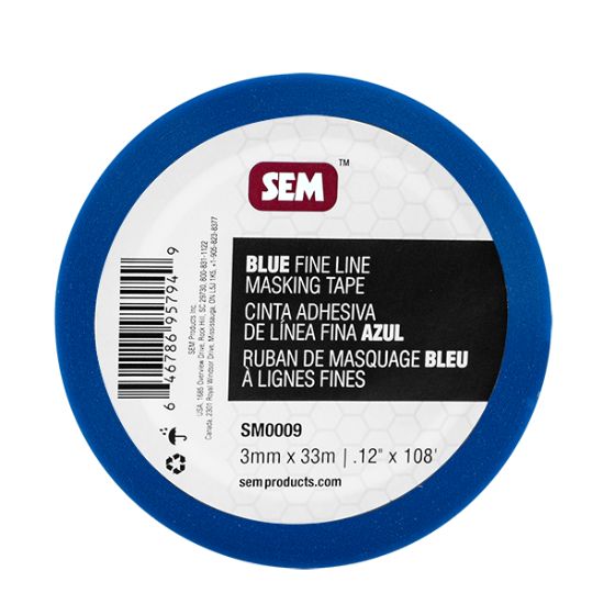 SEM PRODUCTS BLUE FINE LINE MASKING TAPE .12' X - SM0009