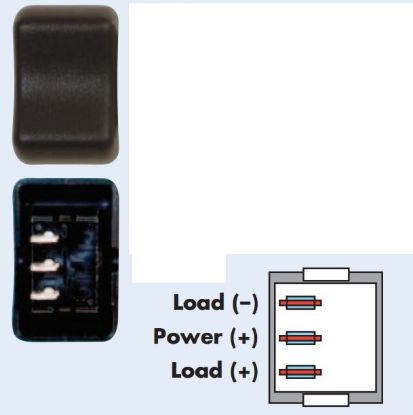 VALTERRA LLC BL RK (SPDT) ON/OFF/ON - 2F12