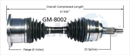 TRAKMOTIVE NEW CV AXLE - GM8002