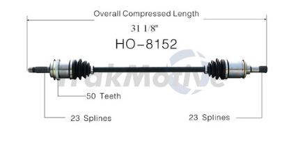 TRAKMOTIVE NEW CV AXLE - HO8152