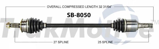 TRAKMOTIVE NEW CV AXLE - SB8050