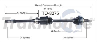 TRAKMOTIVE NEW CV AXLE - TO8075