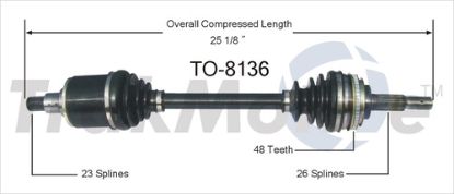 TRAKMOTIVE NEW CV AXLE - TO8136