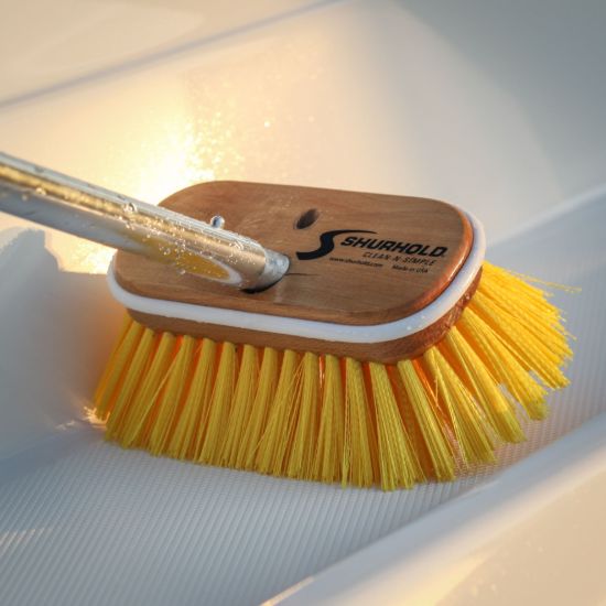 SHURHOLD IND 6' DECK BRUSH MEDIUM YELLOW POLY - 955