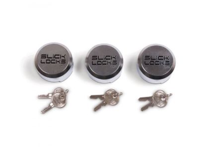 SLICK LOCKS 2 ALUMINUM PUCKS  LOCKS KEYED ALIKE - SLALPL3KA