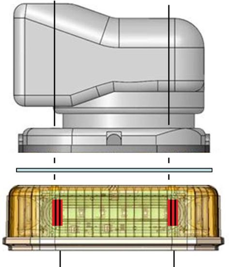 STAR WARNING AMBER DOME MINIBAR  STAR EQUALIZER - 9900LEDA