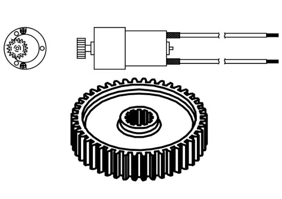 VENTLINE/DEX MOTOR AND PINION GEAR - BVB060100