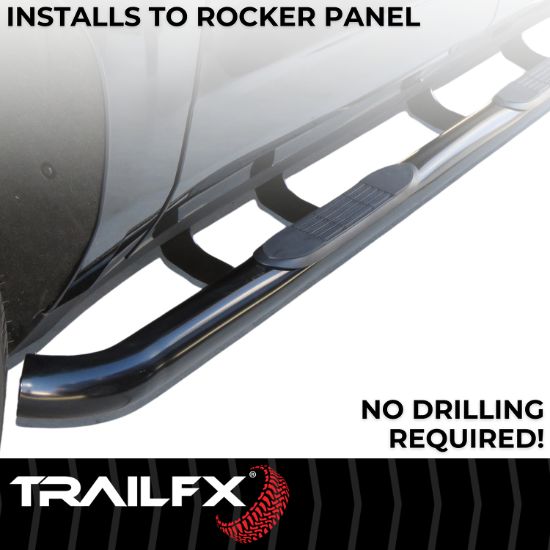 TRAILFX 3' NERF BAR BEND END BLK - A0051B