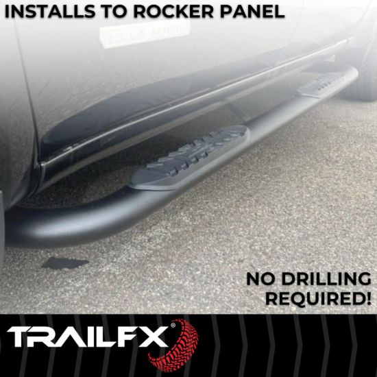 TRAILFX 4' OVAL BENT END BAR BLK - A1001B