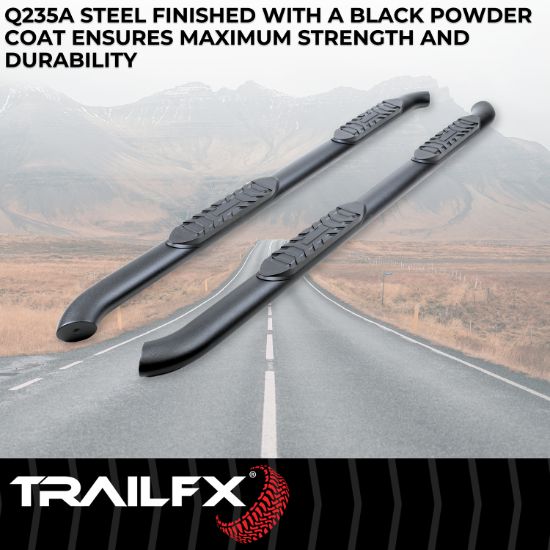 TRAILFX 4' OVAL BENT SIDE BAR BLK - A1006B
