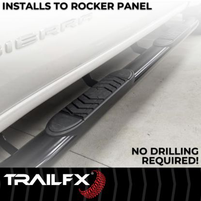 TRAILFX 5'' OVAL STRAIGHT BAR BLK - A7014B