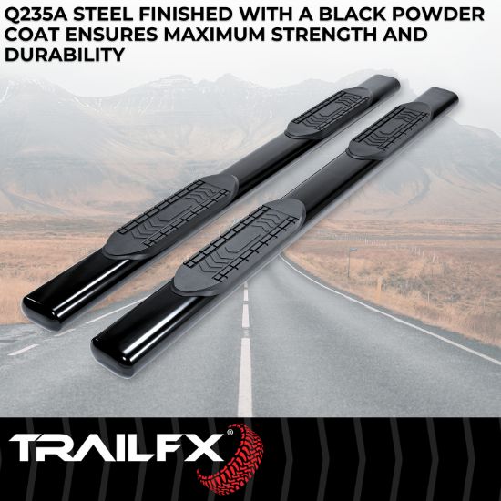 TRAILFX 6'' OVAL NERF BAR BLK - A8244B