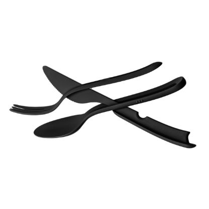 SILWY MAGNET CUTLERY SET TRICKY BLACK - KOBTB2