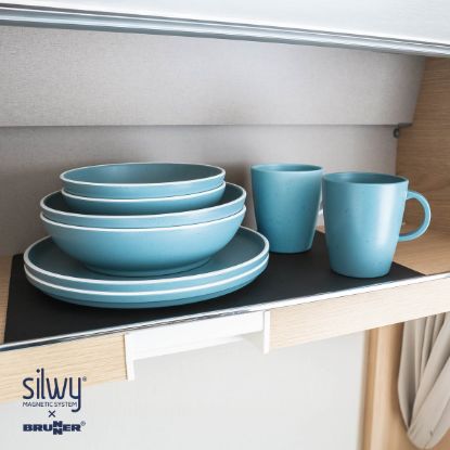 SILWY MAGNET TABLEWARE SET DOLOMIT BLUE METAL - SYBRKGS11B