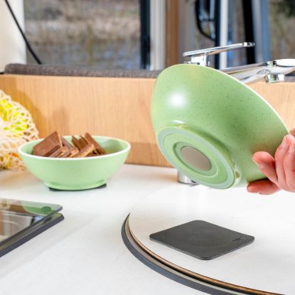 SILWY MAGNET TABLEWARE SET DOLOMIT GREEN METAL - SYBRKGS11G