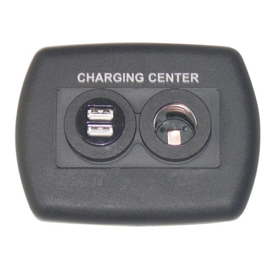 VALTERRA LLC BLACK WALLPLATE METAL USB - 61023USB
