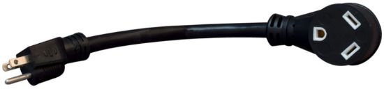 VALTERRA LLC 15AM-30AF 12' ADAPTER  BLACK  BULK - A101530BK