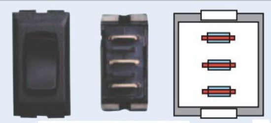 VALTERRA LLC 12V MOMENTARY ON BLACK - F112C