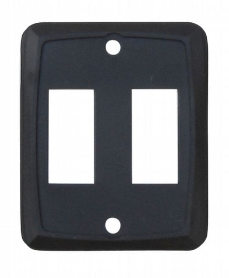 VALTERRA LLC DOUBLE SWITCH PLATE BLACK - P7215C