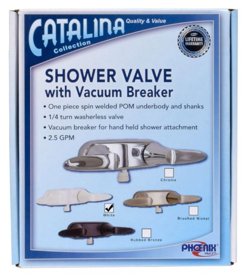 VALTERRA LLC CATALINA 4' SHOWER VALVE  WHITE - PF223203