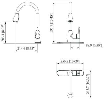 VALTERRA LLC PREMIUM SLIMLINE BOOST FAUCET BN - PF231466