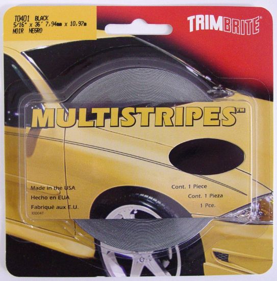 TRIMBRITE MULTISTRIPE 5/16'TAPE BLK - T0401